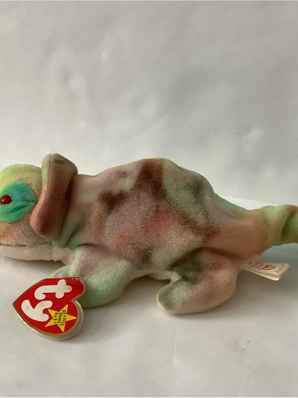 Ty beanie baby rainbow, Iggy, the Laguana chameleon lizard.